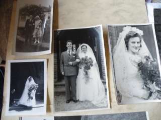 LOT OF 12 OLD PHOTOGRAPHS, 1920 1960S? WEDDINGS  