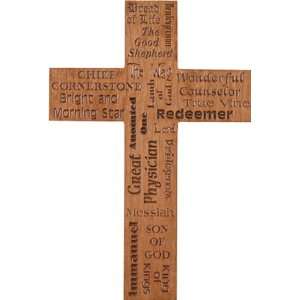    Cross   Wood Carved with Names of God the Son
