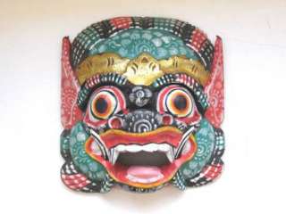 Wooden Barong Mask Hand Carved Wood Bali Art Mask 3021  