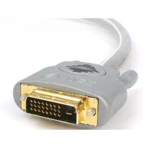   2m DVI Digital Video Cable Quad Shielded Gray Insulation Electronics