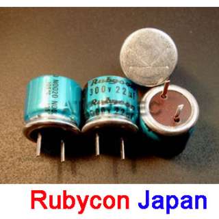 10pcs Rubycon Japan Electrolytic Capacitors 22uF/300V  