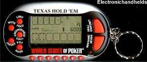 TEXAS HOLD EM WORLD SERIES OF POKER KEYCHAIN LCD GAME KEY RING CHAIN 