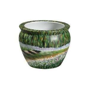  Giverny Hand painted Porcelain Fishbowl Planter