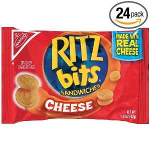 Nabisco Ritz Bits Cheese Sandwich, 1.5 Ounce Pouch (Pack of 24)