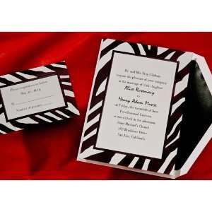  Wild Side Zebra Print Wedding Invitations Health 
