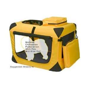   Soft Harvest Gold Dog Crate with Fleece Pad (Yellow)