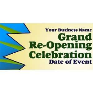    3x6 Vinyl Banner   Grand Reopening With Date 