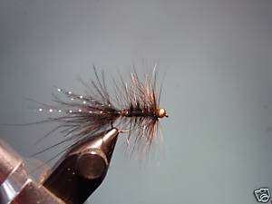 CHOICE White Black Olive Peacock Mini Wooly Bugger Fly  