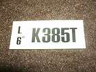 1969 MUSTANG MACH 1 390 S CODE ENGINE CODE DECAL AUTO
