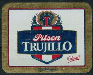 Peru Cerveza Pilsen Trujillo Label Beer 355 ml.  