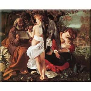   to Egypt 30x24 Streched Canvas Art by Caravaggio