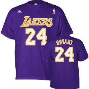 Kobe Bryant Youth adidas Player Name and Number Los Angeles Lakers T 