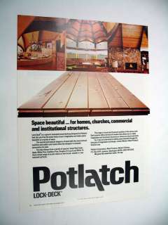 Potlatch Lock Deck laminated wood decking 1977 print Ad  