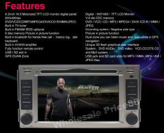 Car DVD Player GPS Nav Bluetooth TV iPod  For Hyundai Santa Fe 