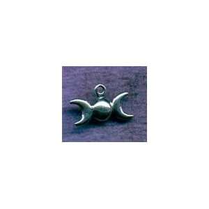  Wiccan Jewelry Petite )O( Triple Lunar Symbol Pagan 925 