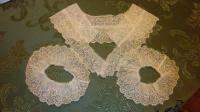 Antique Edwardian ladies fancy lace collar cuffs set dainty dress doll 