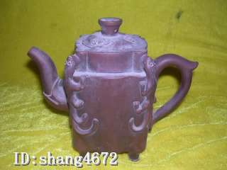 Super Wonderful Old YiXing ZiSha PotteryDragon Teapot  