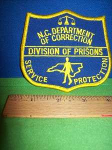 North Carolina NC Corrections Prison Officer Logo Patch  
