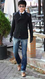 New Mens Casual Cool Wollen Jacket Blazer Coat  