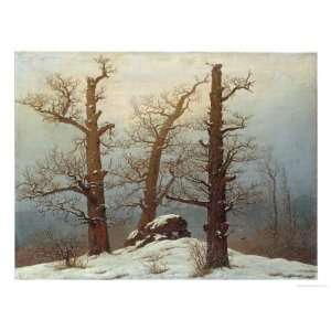   Grave in the Snow Giclee Poster Print by Caspar David Friedrich, 16x12