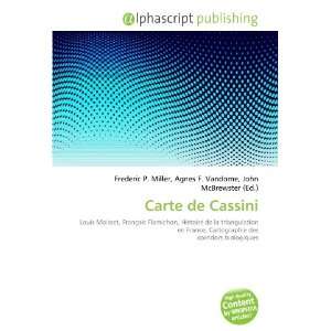  Carte de Cassini (French Edition) (9786132763273) Books