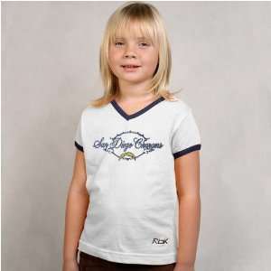   White Youth Girls Established Ringer T shirt