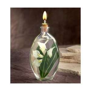  Kahar Mini White Calla Botanical Oil Lamp (K31024 CSB 