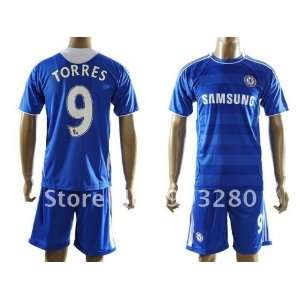  whole thai quality chelsea 11/12 #9 torres blue away home 
