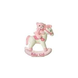  Musical Plush Pink Rocking Horse With Teddy Bear By Aurora 