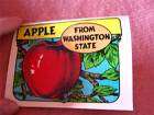 Vtg 50s Travel Decal Washington Apple Like Crate Label