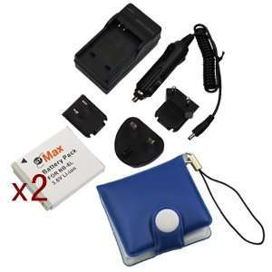Travel Charger with (US,UK,EU 3 Plugs) + Memory Card Case for Canon 
