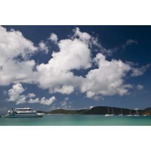  Boats Moored at Whitehaven Beach on Whitsunday Island by 