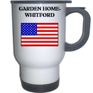 US Flag   Garden Home Whitford, Oregon (OR) White Stainless Steel Mug