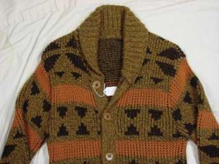   Work Curling Sweater Cardigan Wool Great Design Button 40s  