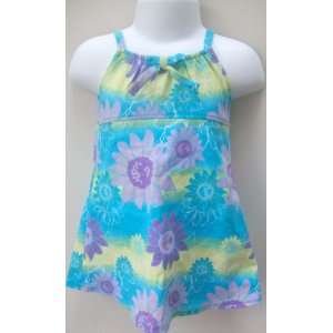   Girl 12 Months, Blue Floral, 100% Cotton, Summer Dress Frock Baby