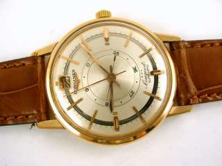 LONGINES 18K RG CONQUEST GANGRESERVE 1955 AUTO KAL.291  