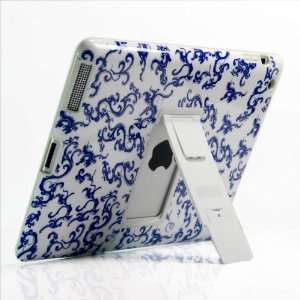  white porcelain TPU Stand Case / Cover for Apple iPad 2 +Free Screen 