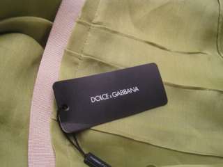 1750 Dolce Gabbana Italy Dress Green Silk Taffeta 40 6 S #0007ZJ 
