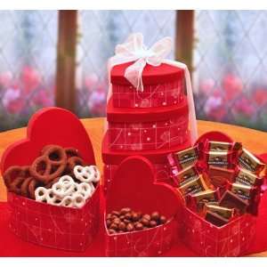 Love Affair with Chocolate Valentines Day Gourmet Candy Gift Tower