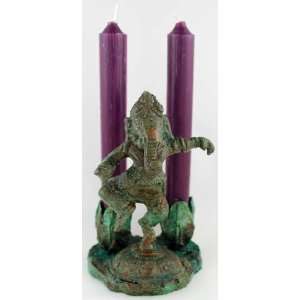    Candle Holder Chime Duo Ganesh Dancing Patio, Lawn & Garden