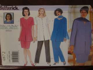 Butterick Pattern 4872 DELTA BURKE Tunic Pants Skirt  