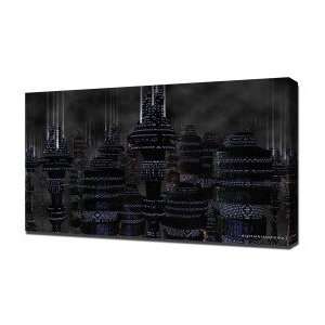 Gotham City   Canvas Art   Framed Size 32x48   Ready To Hang  