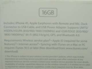 Apple 4gS Iphone 16GB Unlocked 4GS MD234LLA ~ Brand New / Unused ~ No 