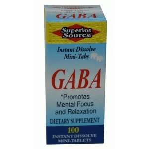  GABA (Gamma Aminobutyric Acid) 100 mg   100   Sublingual 