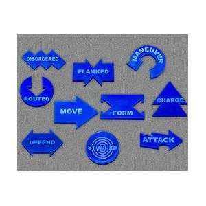 Command Token Set   Blue (Set of 10) Toys & Games