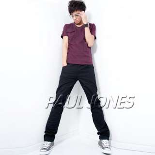 PJ Mens Casual cotton Rivet Long Straight Fashion Pants/Trousers, 5CL 