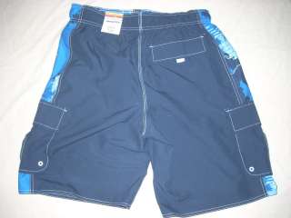 Hang Ten Mens bathing suit swim suit trunks New Blue  