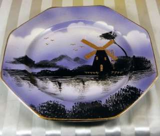 BRITISH ANCHOR POTTERY 8 3/4 INCH PLATE   WINDMILL  