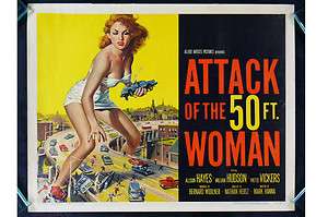   Vintage Classic Movie Poster Print ATTACK OF THE 50 FOOT WOMAN  