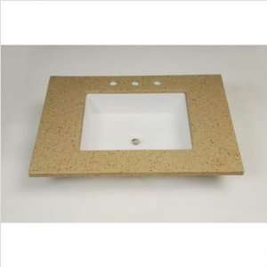 Vintage Stone 226155R 22 x 61 Monterey Solid Surface Vanity Top with 